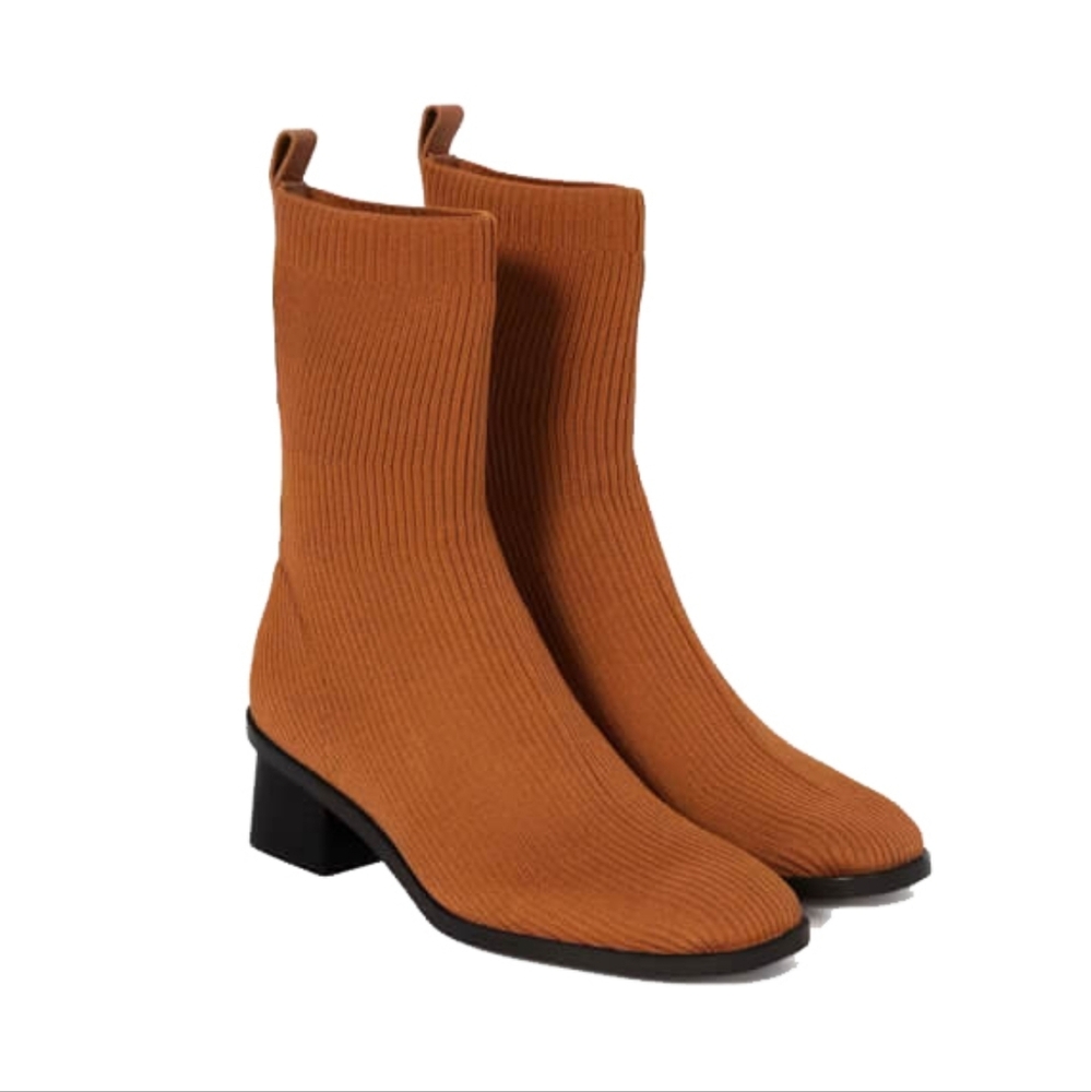 Everlane The Glove Boots In Toffee With Tall Ankle, Size 6.5